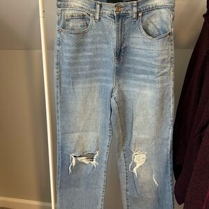 Kendall & Kylie High Rise Skater Jeans in Light Blue